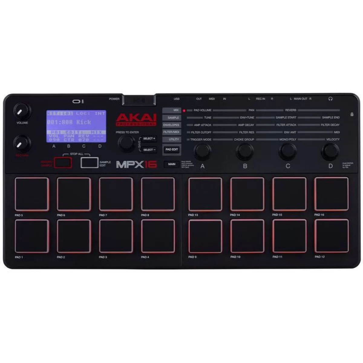 Akai MPX16 Настольный фразовый семпл-плеер и рекордер купить в